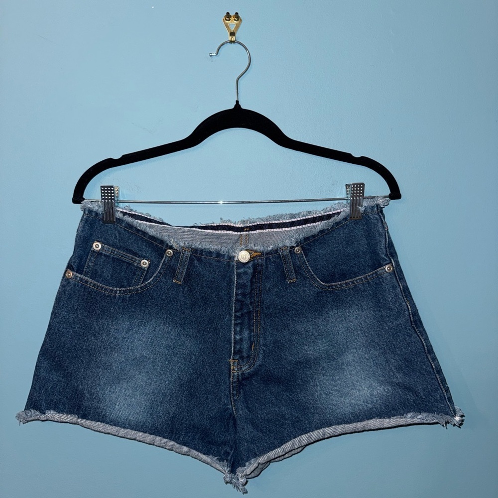 Dark Blue Denim Low Rise Women’s Shorts